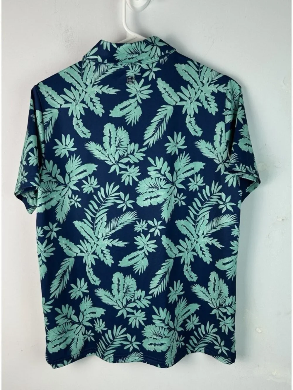 Vineyard Vines OTG Sankaty Polo Boys Size Large Floral AOP Blue Green